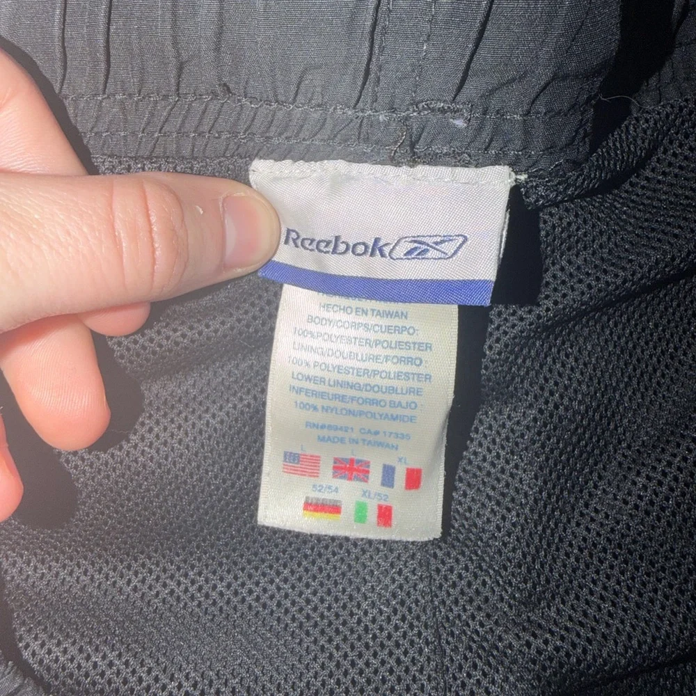 Y2K Reebok Black and Gray Sports Pants